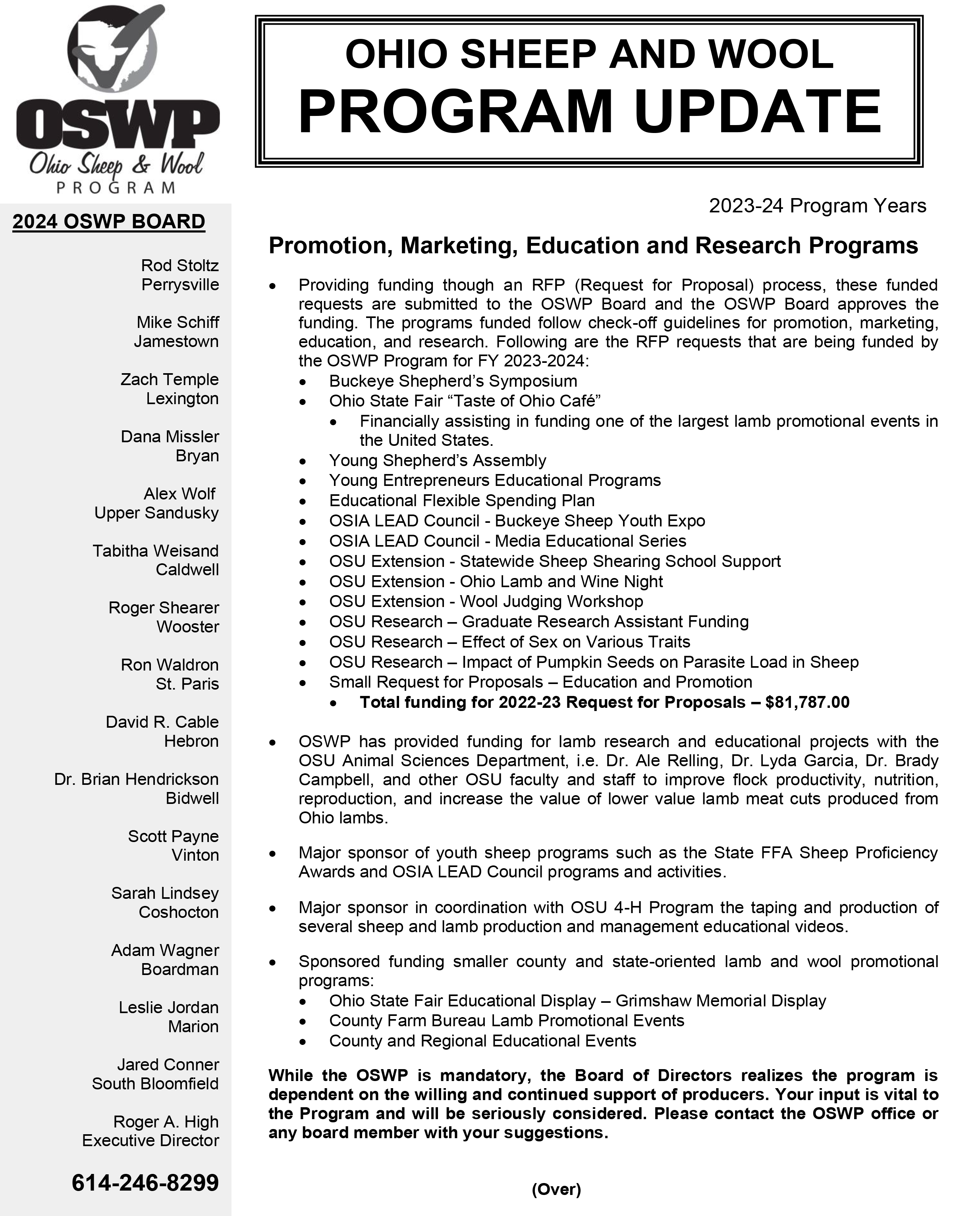 OSWP Programs